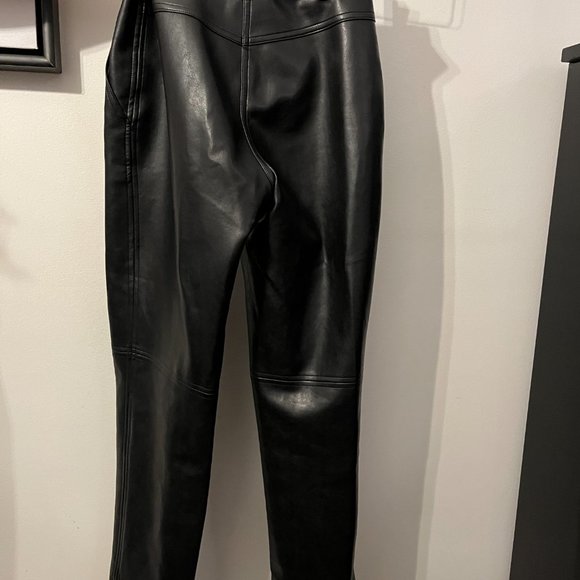 ARITZIA Tie-Front Vegan Leather Pants - Picture 3 of 3